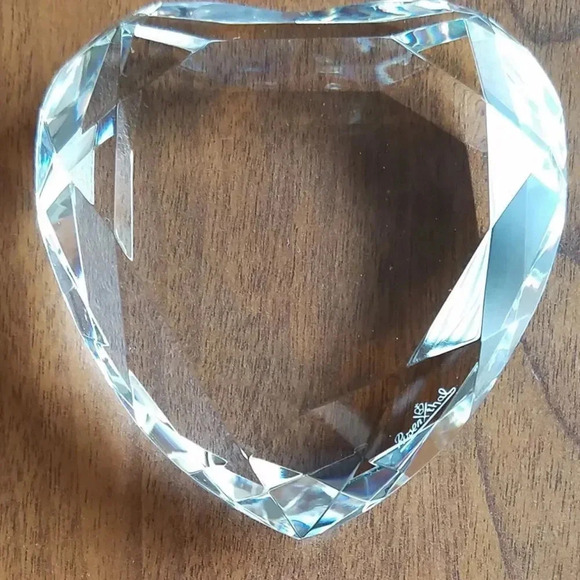 Rosenthal Heart Paper Weight, Vintage Collectibles, Crystal Heart - Picture 3 of 6